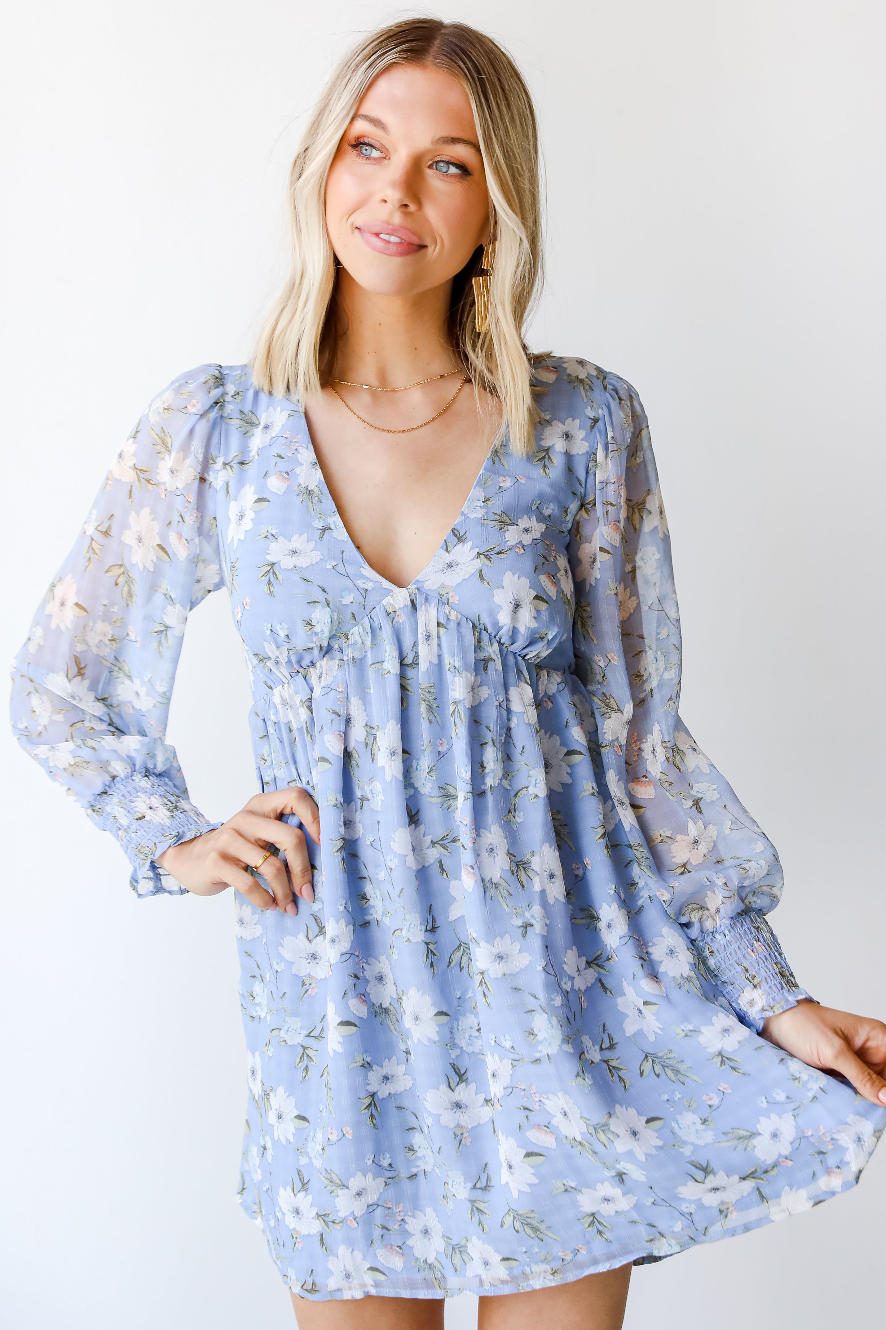 Spring Romance Floral Mini Dress – Dress Up